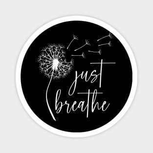 Just Breathe Dandelion Yoga Magnet